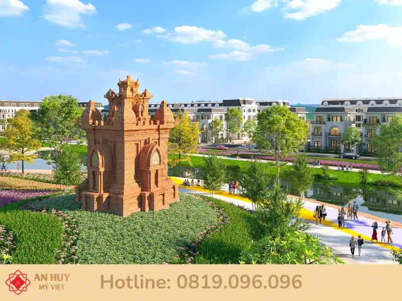 công viên an huy mỹ việt là nơi lưu giữ tinh hoa kiến trúc việt nam