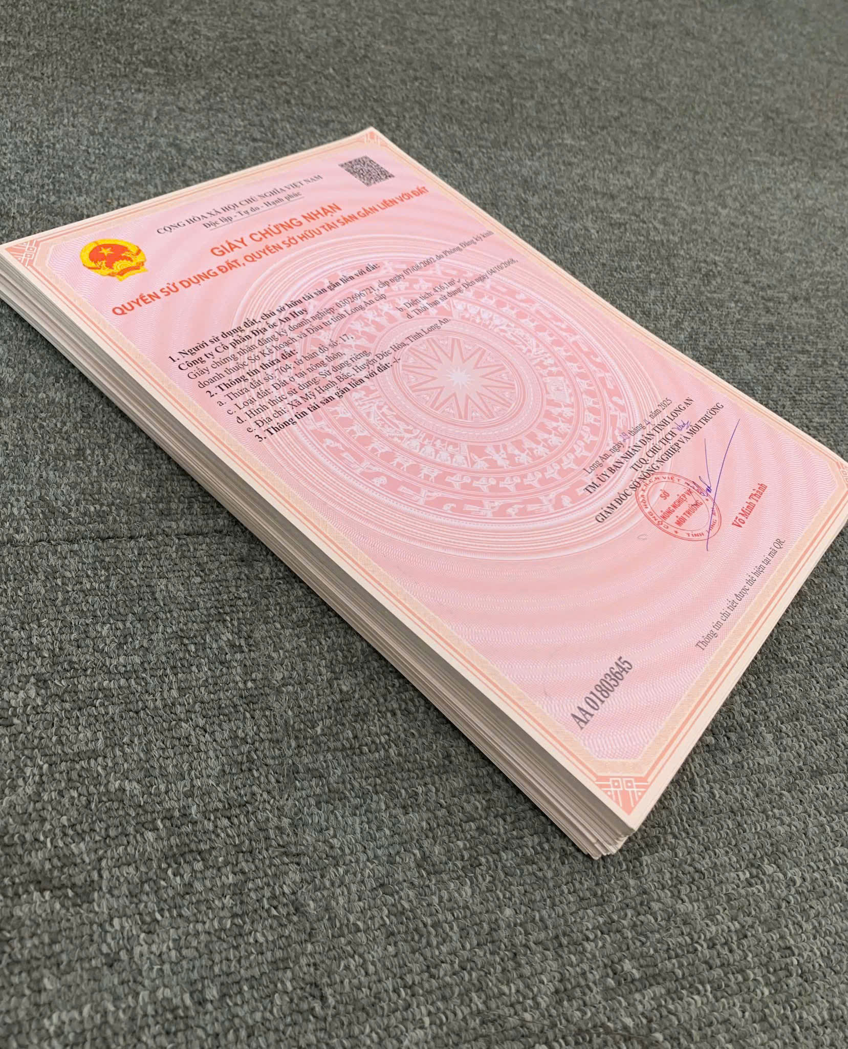 pháp lý khu đô thị An Huy Mỹ Việt